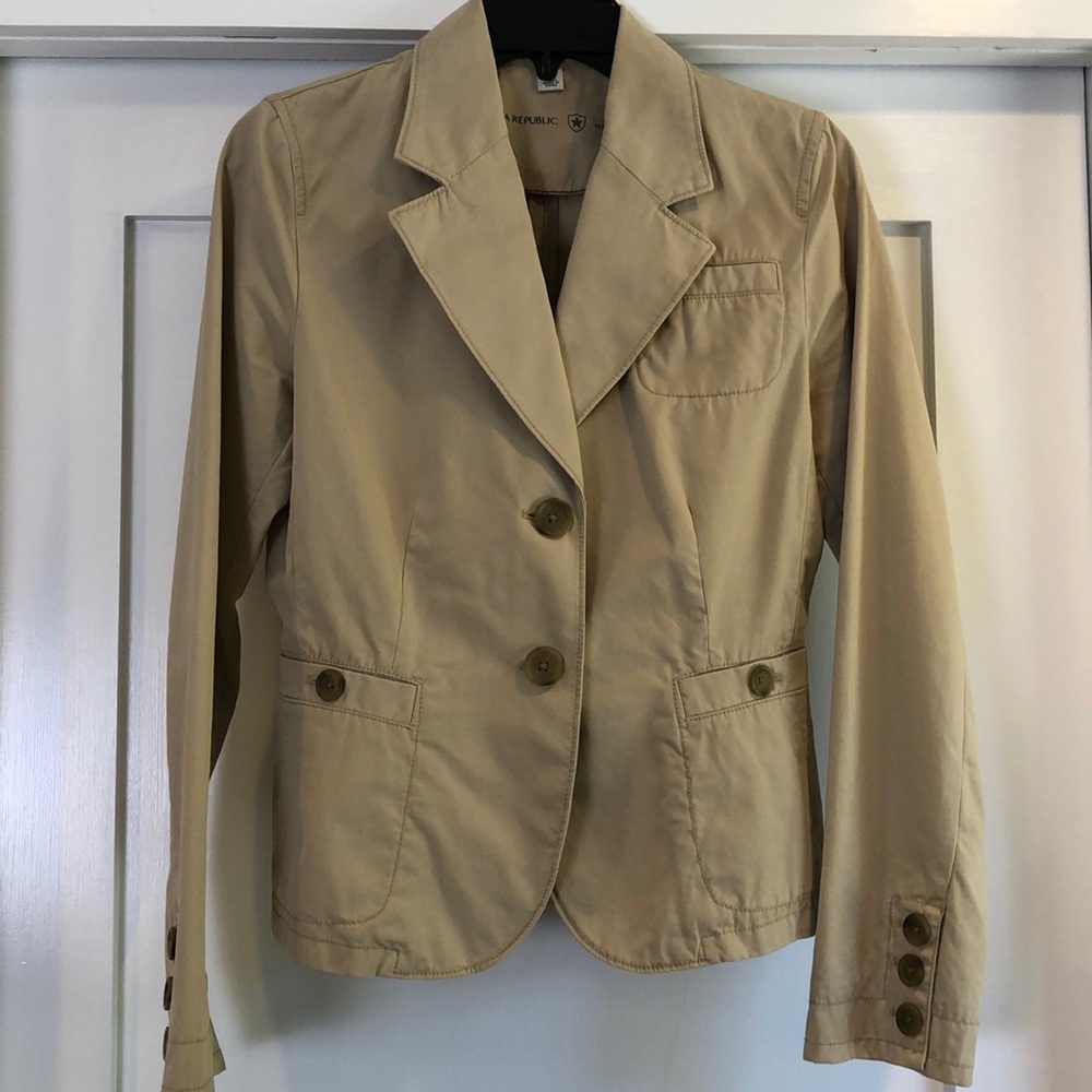 Banana Republic Tan Classic Cotton Blazer